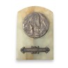 Bas-relief "Vierge" en argent, signé