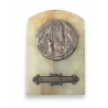 Bas-relief "Vierge" en argent, signé