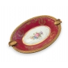 Cendrier ovale en porcelaine rose de Limoges
