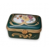 Boite en porcelaine verte de Limoges
