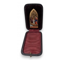 Petite plaque en porcelaine peinte