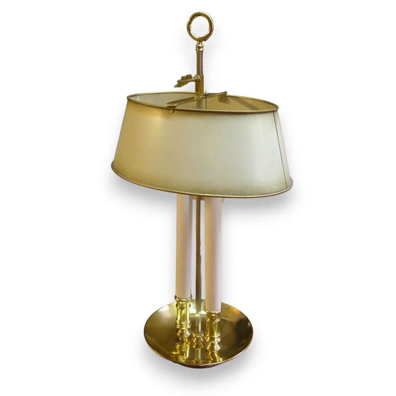  Lampe bouillotte avec abat-jour ivoire sur  Moinat SA  - Antiquités décoration