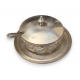 Moutardier en cristal et argent 800