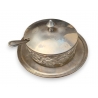 Moutardier en cristal et argent 800