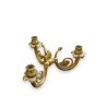 Gilded candlestick with 3 candle holders at  Moinat SA  - Antiques and home décor
