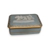 Boite rectangulaire bleue en porcelaine de Limoges