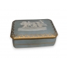 Boite rectangulaire bleue en porcelaine de Limoges