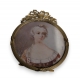 Miniature Portrait de Femme signée DURVILLE