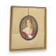 Miniature Portrait de Femme signée J. FERRARI