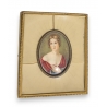 Miniature Portrait de Femme signée J. FERRARI