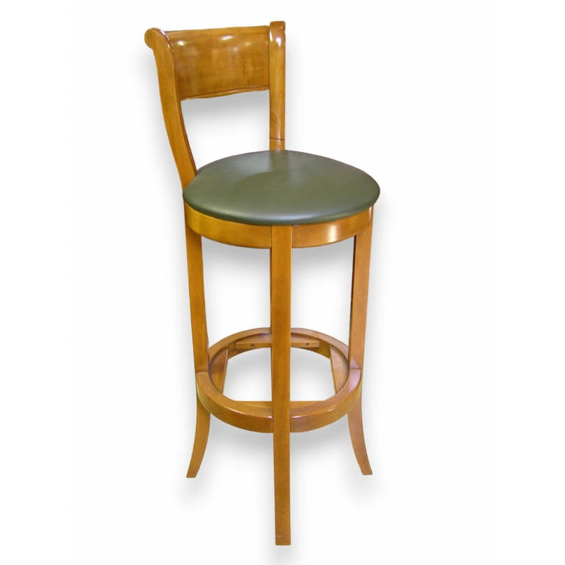 Tabouret de bar en hêtre teinté