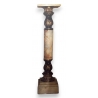 Colonne en porcelaine et onyx, montures bronze