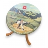 Oiseau à fromage décor peint Lutte Suisse