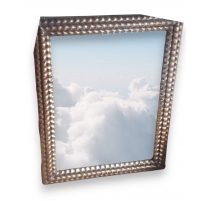 Miroir rectangulaire en bois doré