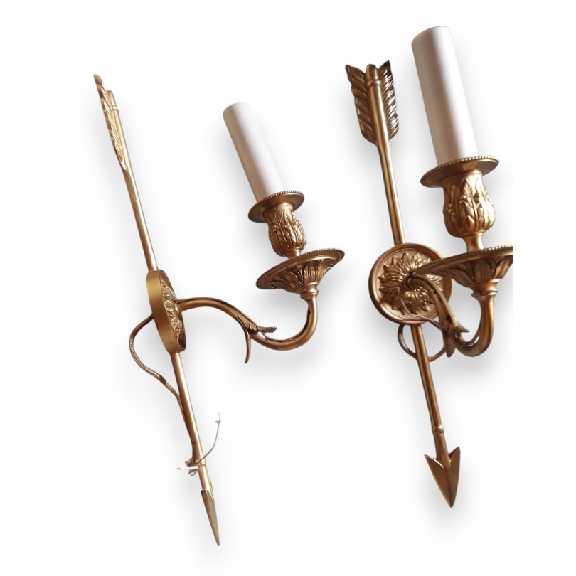 Pair of Flèche wall lights