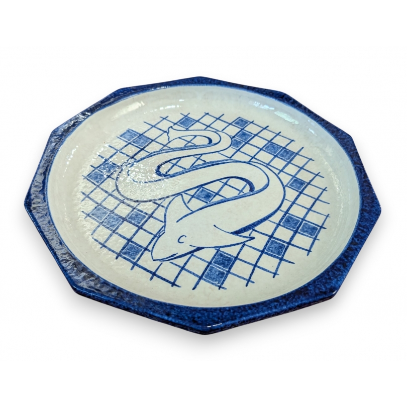 Plat décagonal en faience BOAS
