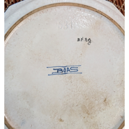 Plat décagonal en faience BOAS