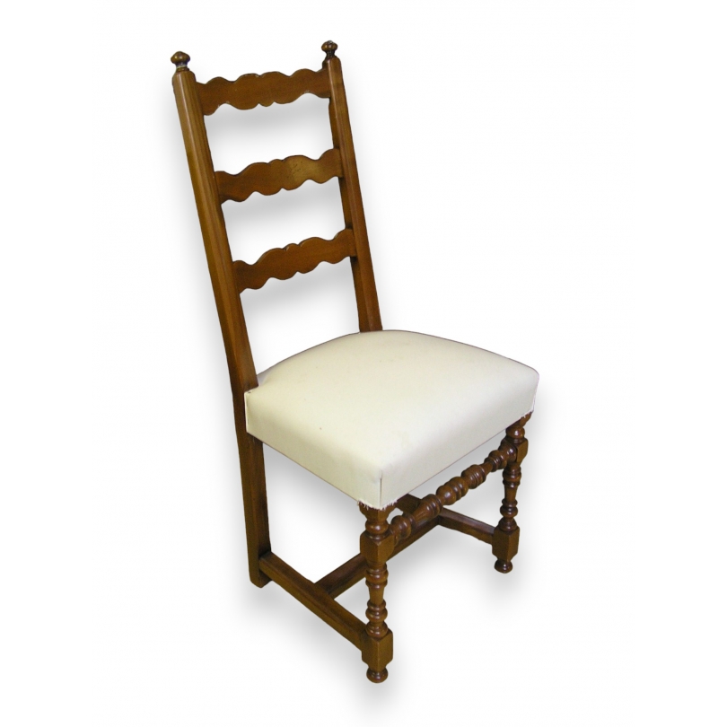 Louis XIII-style chair in white at  Moinat SA  - Antiques and home décor