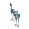 Paire de grues en bronze