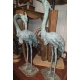 Paire de grues en bronze