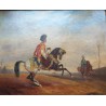 Tableau Orientaliste \"Cavalier\" d\'après FINART