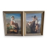 Paire de portraits signés SCHREURS
