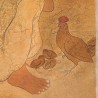 Batik \"Mère et enfant\" signé TOYA 1968