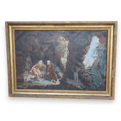 Tableau \"L\'Hermitte\" signé W. LECOULTRE