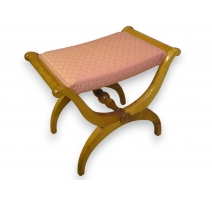 Tabouret style Directoire en noyer