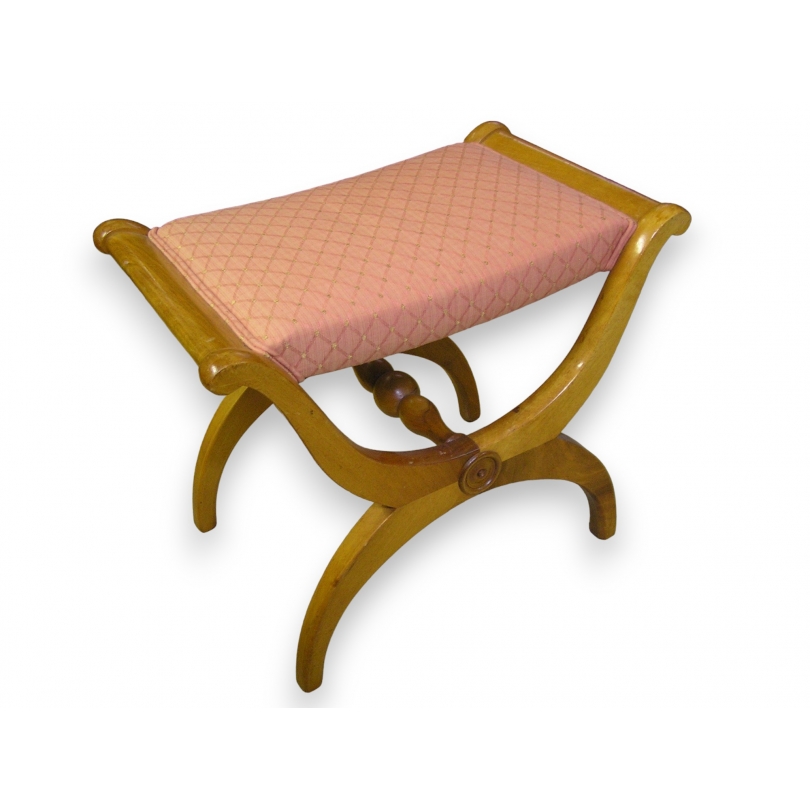 Tabouret style Directoire en noyer