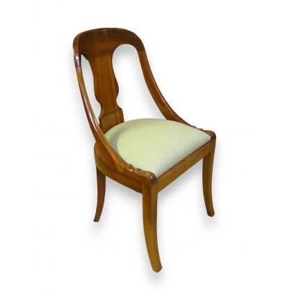 Chaise Empire Gondole en bois d\'acajou