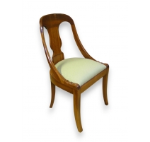 Chaise Empire Gondole en bois d'acajou