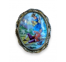 Broche en porcelaine de Limoges