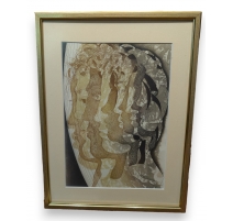Lithographie "Visages" par ERNI