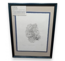 Lithographie "Beauty and the beast" signé YERSIN