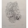 Lithographie "Beauty and the beast" signé YERSIN