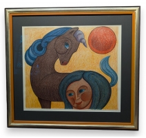 Lithographie "Enhjørningen" signée HEERUP