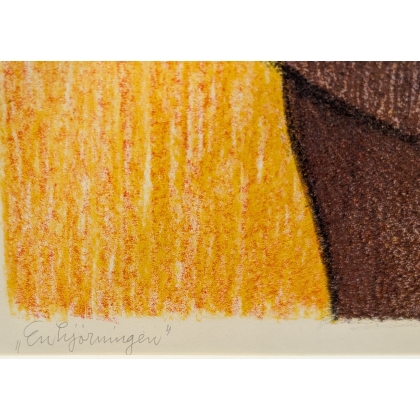 Lithograph entitled "Enhjørningen", signed HEERUP