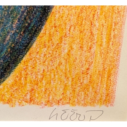 Lithograph entitled "Enhjørningen", signed HEERUP