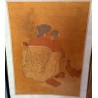 Batik \"Mère et enfant\" signé TOYA 1968