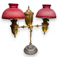 Lampe à pétrol double, éléctrifiée