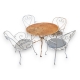 Ensemble de jardin en fer forgé blanc