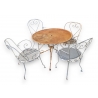 Ensemble de jardin en fer forgé blanc