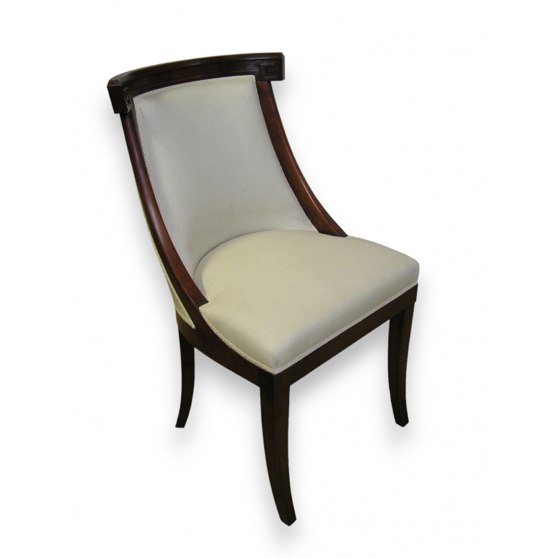 Chaise Empire Gondole, décor grecques,