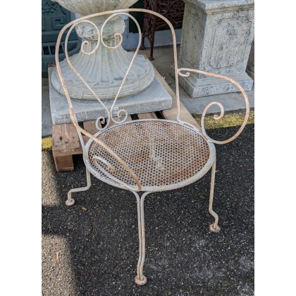 Ensemble de jardin en fer forgé blanc