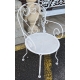 Ensemble de jardin en fer forgé blanc
