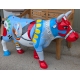 Vache en résine motif "Picasso"