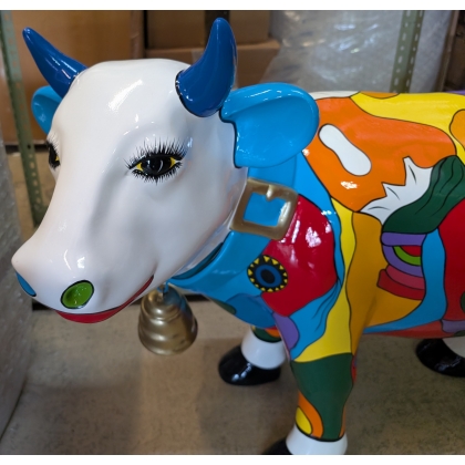Vache en résine "Abstrait"