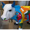 Vache en résine "Abstrait"