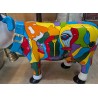 Vache en résine "Abstrait"